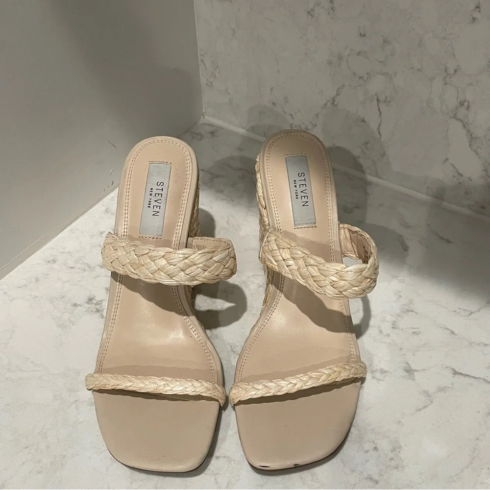New! STEVEN NEW YORK Ardy Espadrille Wedge‎ Sandal Sz 10